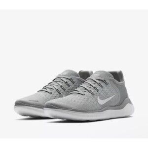 Nike Free RN 2018 Wolf Grey Black White 942837-003 Running Womens Size 7.5